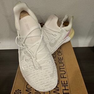 Nike Free RN 5.0 Next Nature Sneakers in Summit White & Platinum Tint